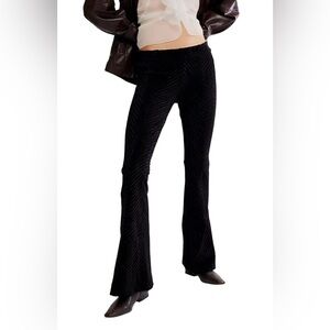Free People Penny Pull on Velvet Flare Pants
